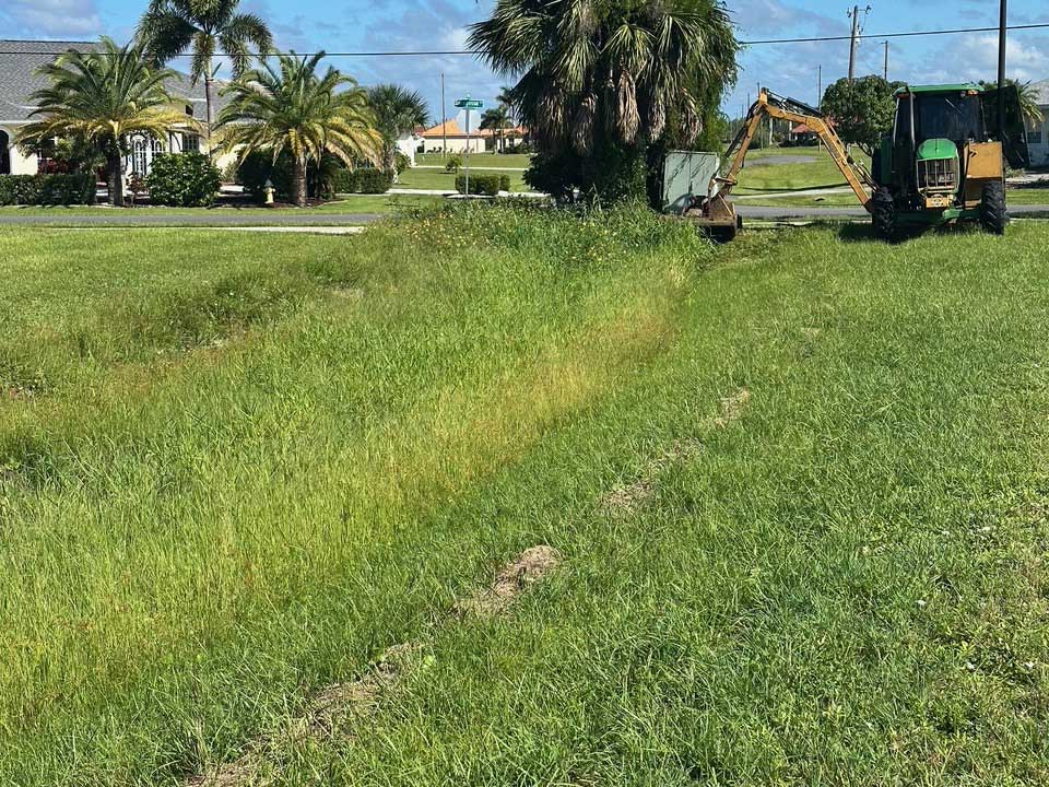 Commercial Ditch Mowing Before